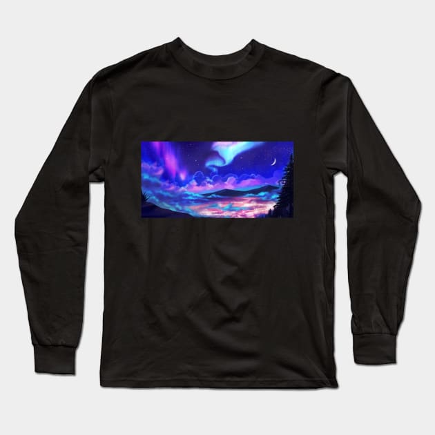 Aurora City Long Sleeve T-Shirt by KucingKecil